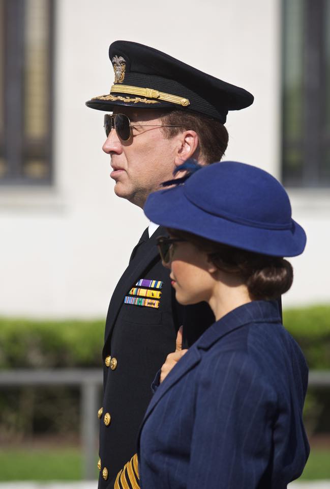 Weronika Rosati i Nicolas Cage na planie "USS Indianapolis: Man of Courage"
