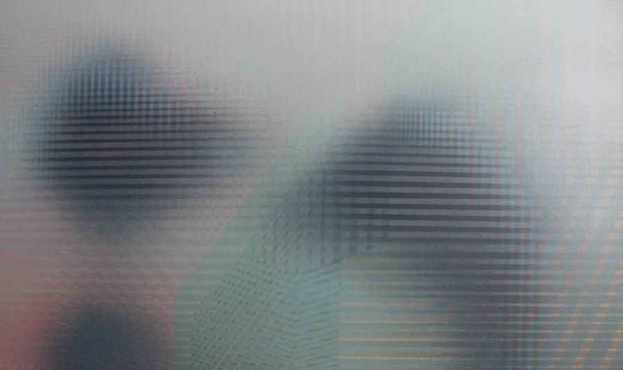Interferencje VII, akryl na płótnie, 150x90 cm