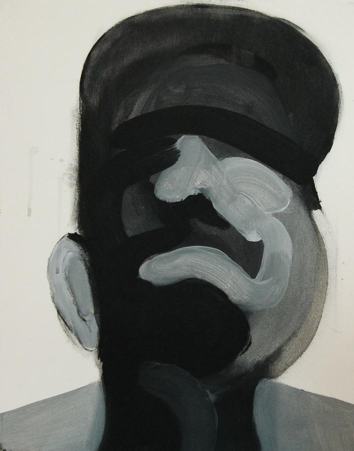 "Szkice do portretu 32", Cezary Bednarczyk, olej na płótnie, 50x40 cm