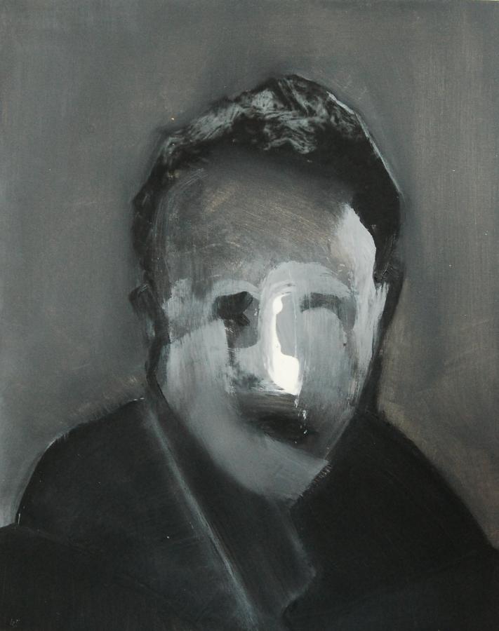 "Szkice do portretu 45", Cezary Bednarczyk, olej na płótnie, 50x40 cm