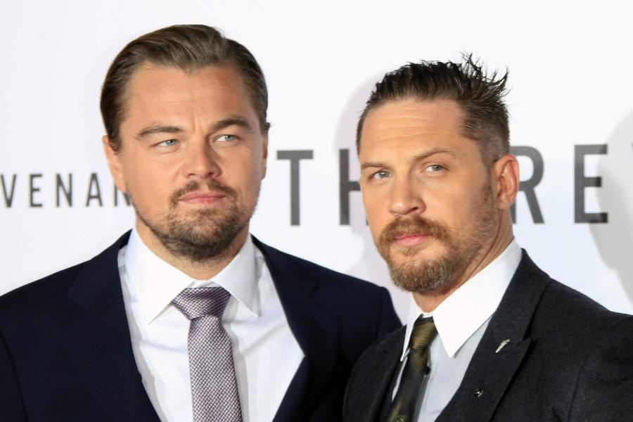Leonardo DiCaprio i Tom Hardy na premierze "Zjawy"